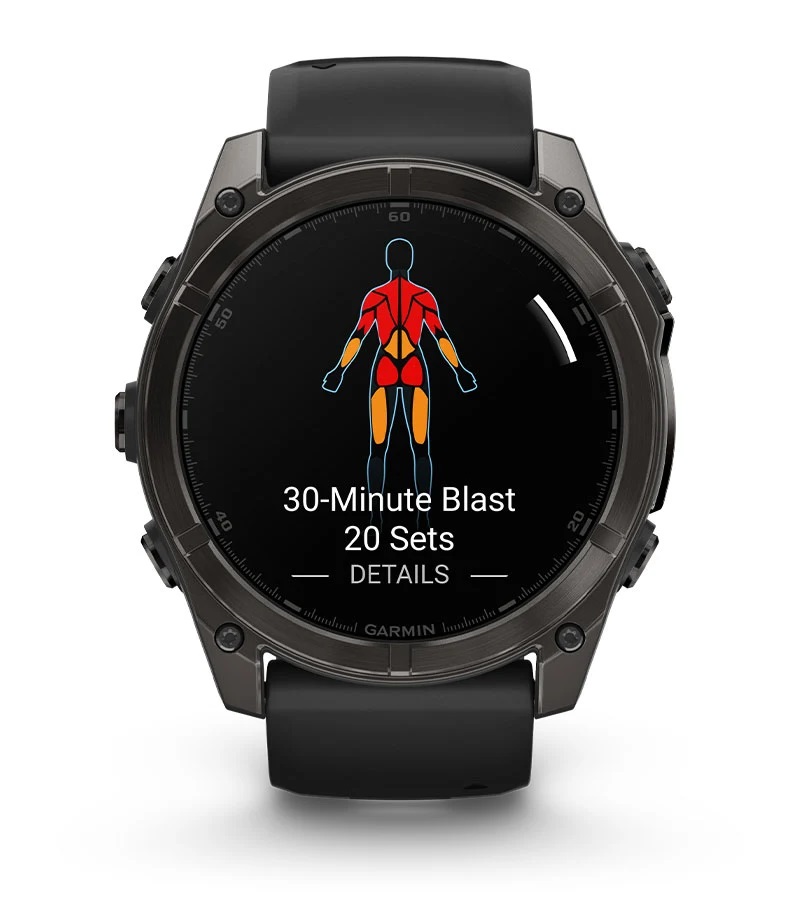 Умные часы Garmin Fenix 8, 51 мм, AMOLED, Slate Gray with black silicone band